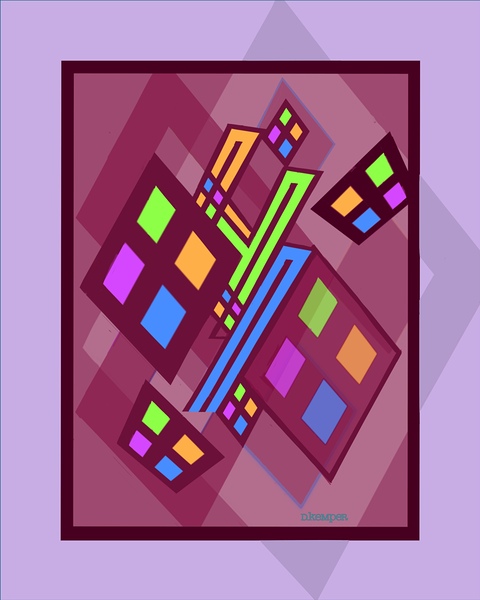 Alphabet Abstractions 25 letter Y by D Kemper