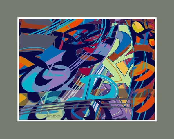 Alphabet Abstractions 2 letter B by D Kemper
