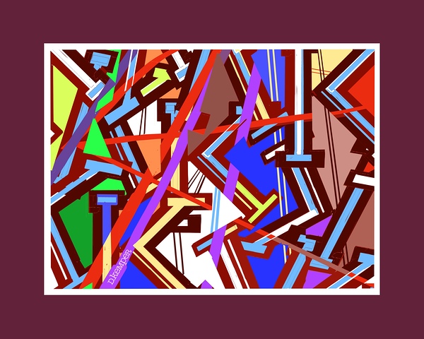 Alphabet Abstractions 11 letter K by D Kemper