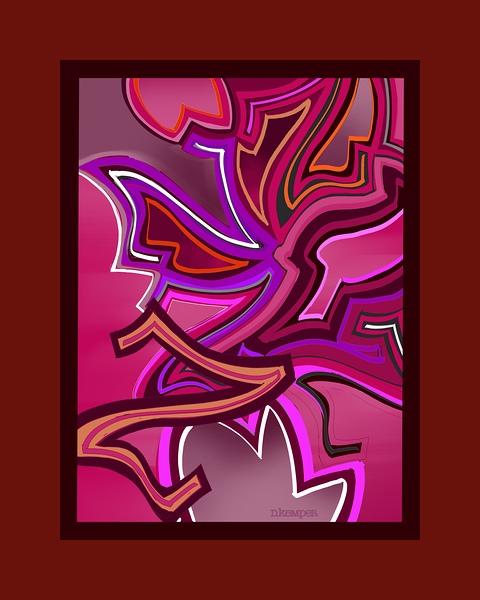 Alphabet Abstractions 26 letter Z by D Kemper