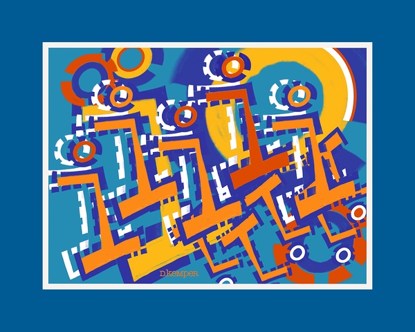 Alphabet Abstractions 9 letter i by D Kemper