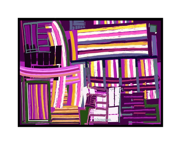 Alphabet Abstractions 5 letter E by D Kemper