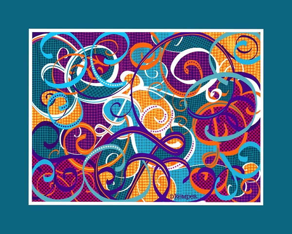 Alphabet Abstractions 4 letter D by D Kemper