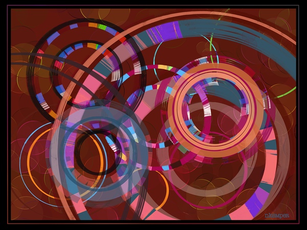 Alphabet Abstractions 15 letter O by D Kemper