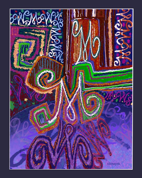 Alphabet Abstractions 18 letter M by D Kemper