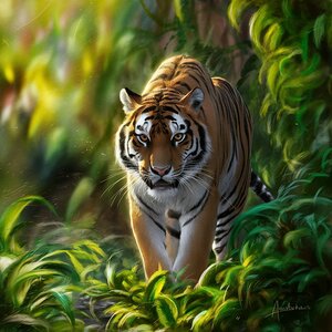 animatio natures design where the striking presence of a solitary tiger