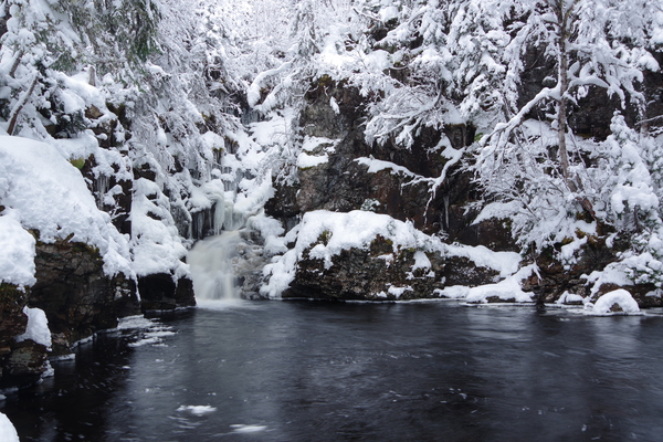 Frosty Triple Falls by Dustin Carroll