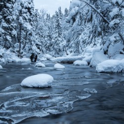 calm frozen river