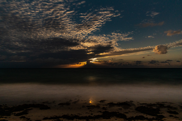 Moonrise on the Beach by adamantexperience