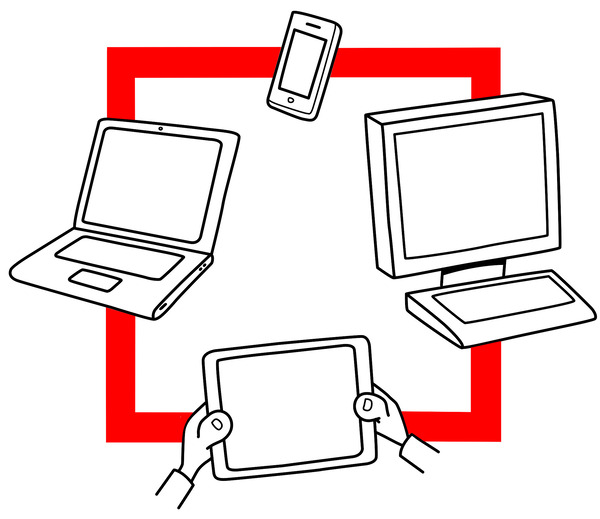 Computer Data Laptop Tablet Phone Internet Print
