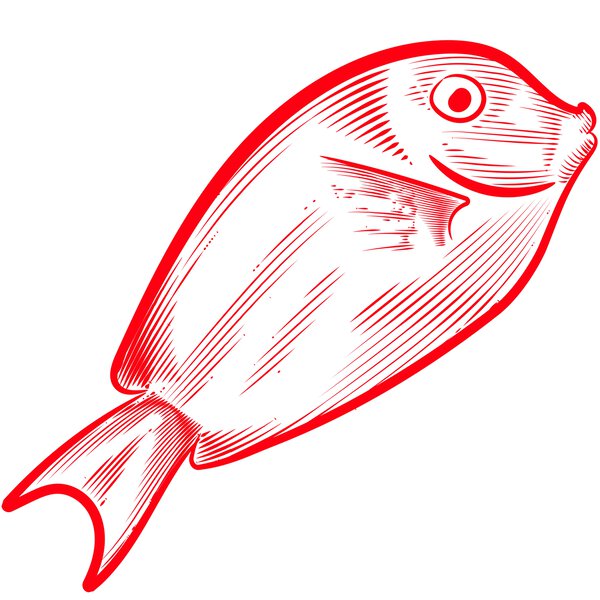 red snapper fish Print