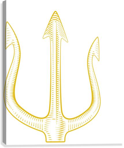 golden trident Canvas Print