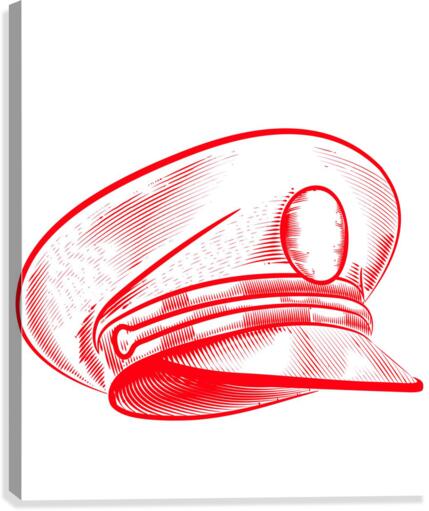 red commander hat Canvas Print