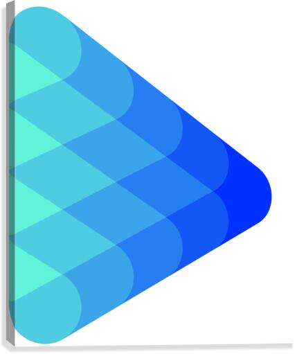 mixed blue triangle Canvas Print