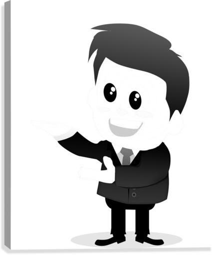 salesman presentation Canvas Print
