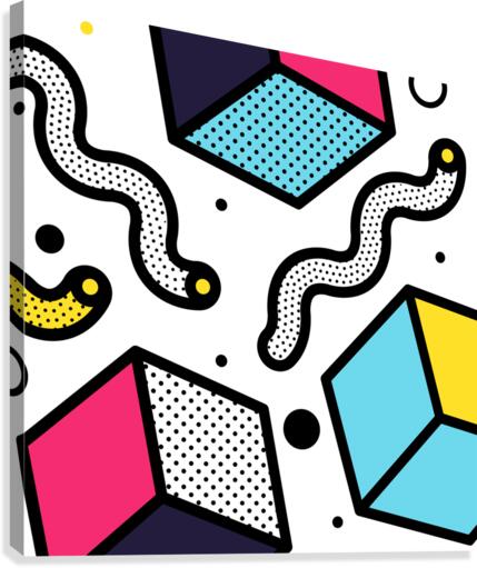 Neo memphis background 2 Canvas Print