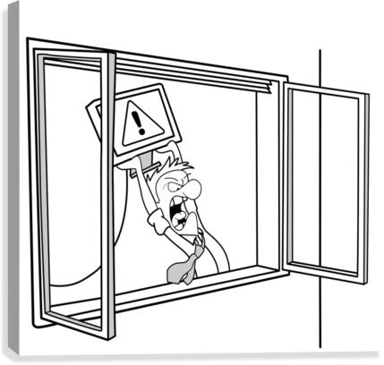ThrowComputerOutWindow Canvas Print