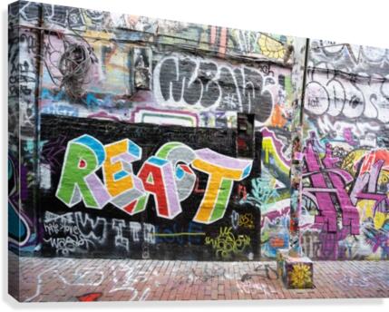 React Graffiti Canvas Print