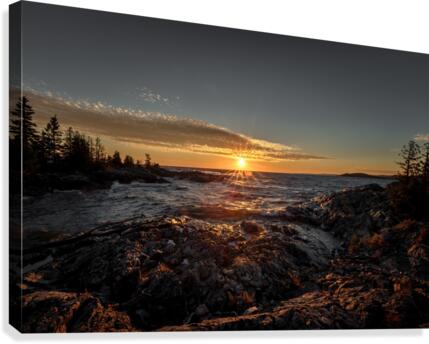 Rocky Sunset Canvas Print