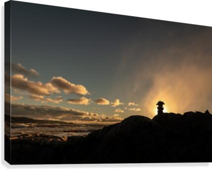 Sunset Cairn Canvas Print