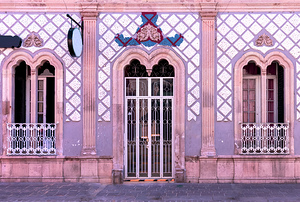 Central Mexico Aguascalientes colorful streets and colonial houses in historic city center one of the main city tourist attractions