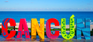 Cancun Mexico   20 September 2020: Playa Delfines Dolphin Bea