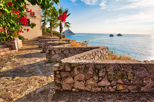 Panoramic view of the Mazatlan scenic sea shire line