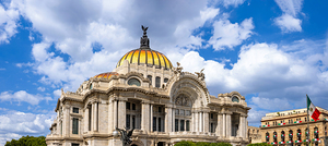 Landmark Palace of Fine Arts Palacio de Bellas Artes in Alameda Central Park near Mexico City Zocalo Historic Center 