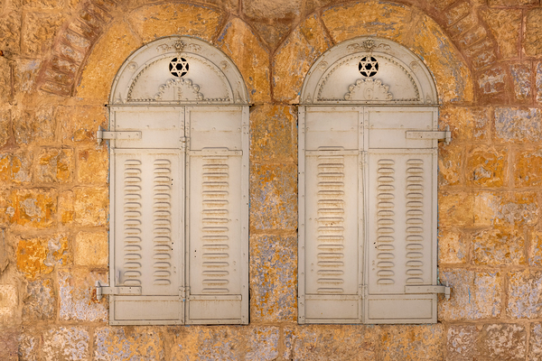 Israel Jerusalem old narrow streets of Nahlaot historic neighborhood with many small synagogues Print
