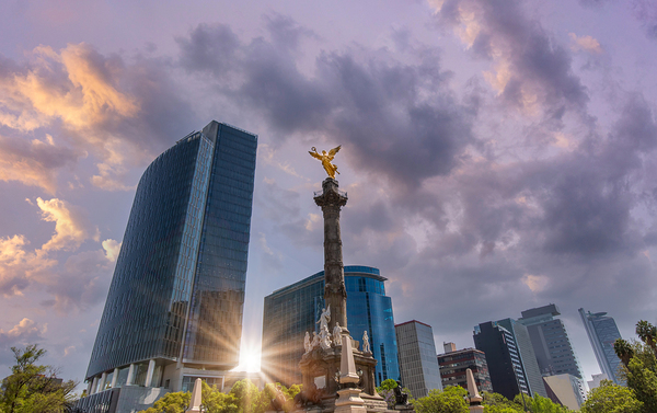 Angel of Independence monument located on Reforma Street near historic center of Mexico City by Elijah Lovkoff