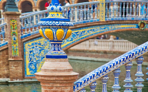 Plaza de Espana Seville a plaza in the Parque de María Luisa by Elijah Lovkoff