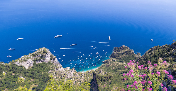 Italy scenic views of Capri Island and from panoramic lookout of Monte Salaro by Elijah Lovkoff