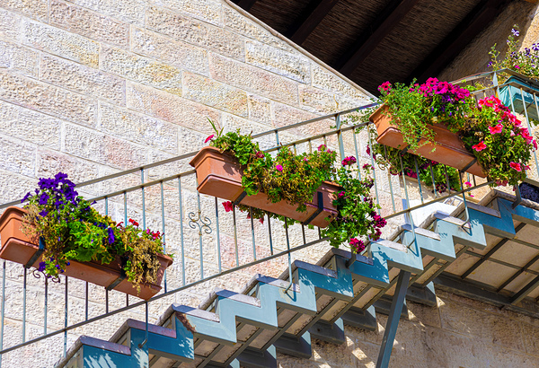 Israel Jerusalem old narrow streets of Nahlaot historic neighborhood with many small synagogues Print