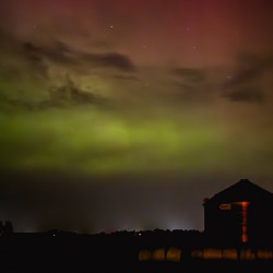 Prairie Lights: Aurora Over the Farm