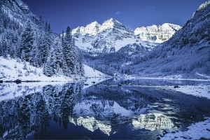 Maroon Bells Dressed in white