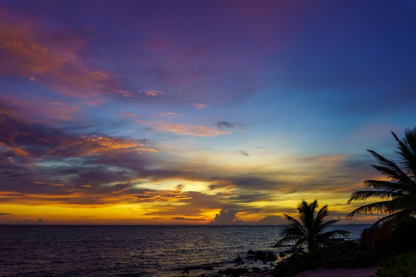 Colorful Caribbean Sky at Grand Cayman by tommikee