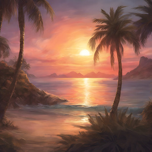 landscape with sunset junel