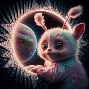 a captivating celestial scene featuring a wide ey