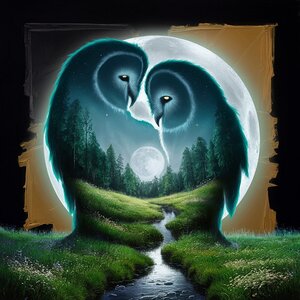 a mesmerizing conceptual painting that captures a