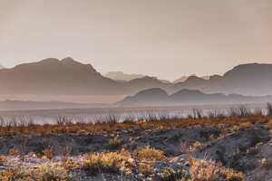 Sunset Haze In the Mountains