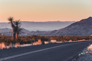 Sun Setting on the Open Road