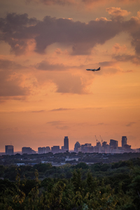 Plane Flying Over Austin