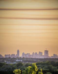 Austin Skyline During a Golden Sunset