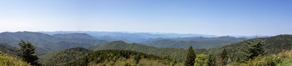 Panoramic View Of Blue Ridge Mountains Print