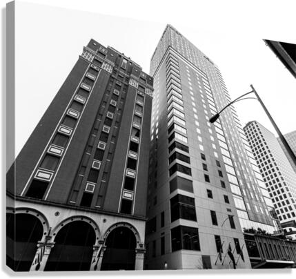 Black and White Austin Skyscrapers Canvas Print