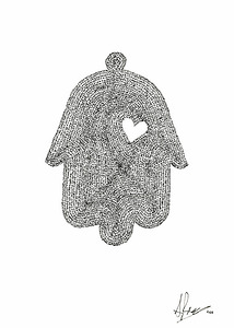 Hamsa Mircro-Blessing with a Heart v2