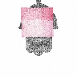 Hamsa Micro-Blessing with a Red Rolled Texture