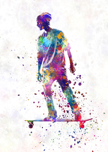 Skate board-skater