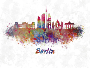  Berlin skyline in watercolor