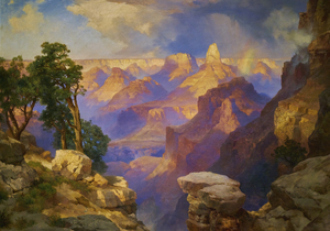 1689 Thomas Moran Grand Canyon with Rainbow